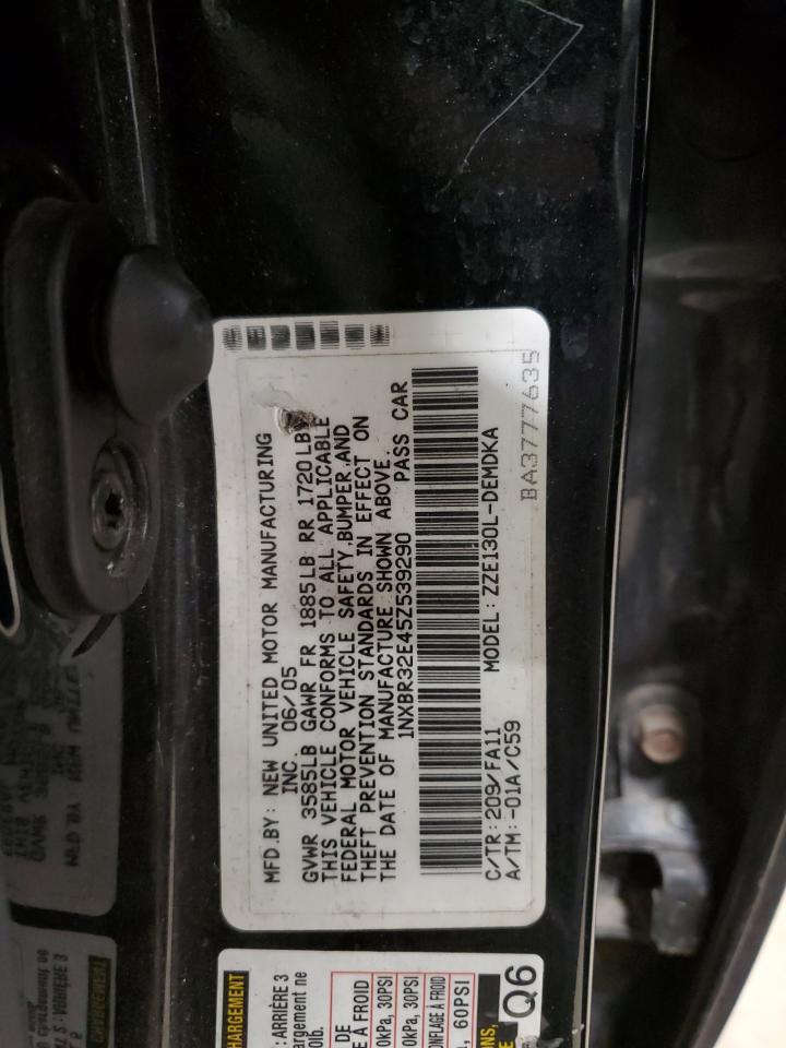 2005 Toyota Corolla Ce VIN: 1NXBR32E45Z539290 Lot: 52151625