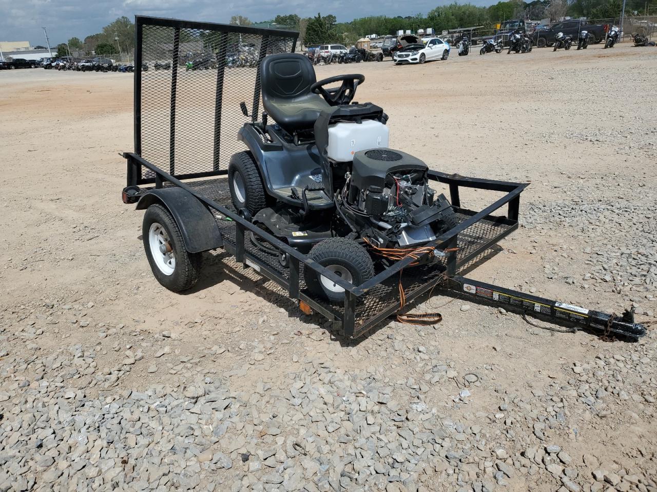 Carry-On Utility Trailer With Troy-Built Xp Lawn Mower იყიდება Tanner-ში, AL - Frame Damage