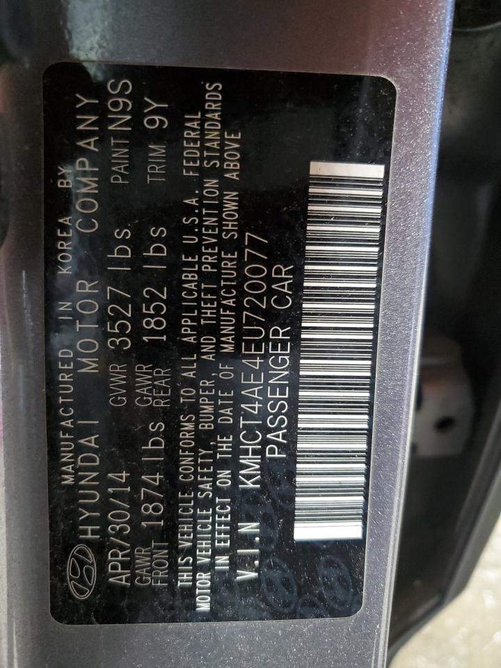 2014 Hyundai Accent Gls VIN: KMHCT4AE4EU720077 Lot: 54686435