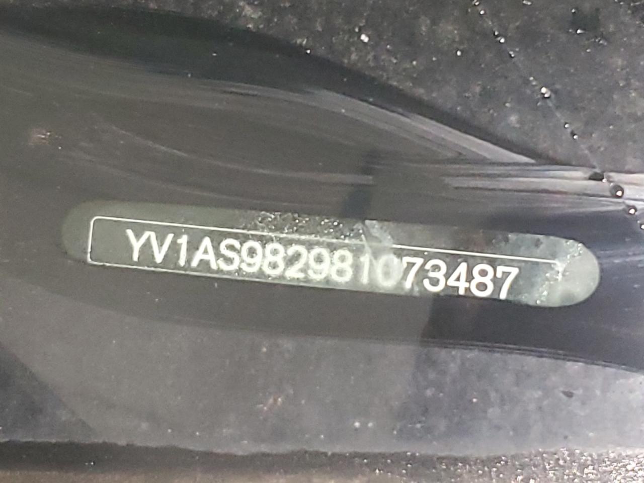 2008 Volvo S80 3.2 VIN: YV1AS982981073487 Lot: 53981995