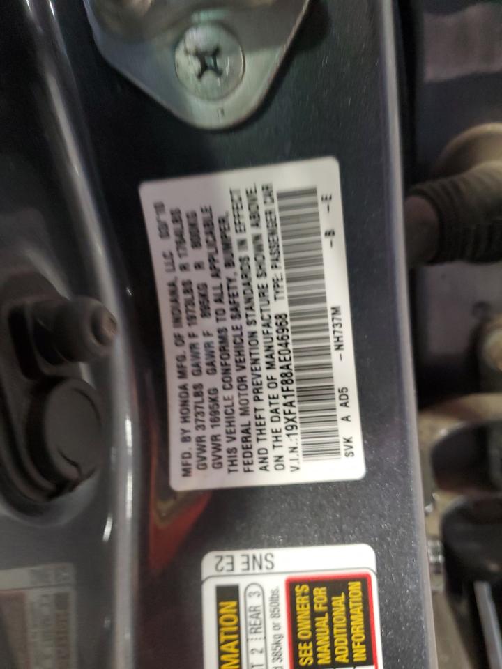 2010 Honda Civic Ex VIN: 19XFA1F88AE046968 Lot: 54870075