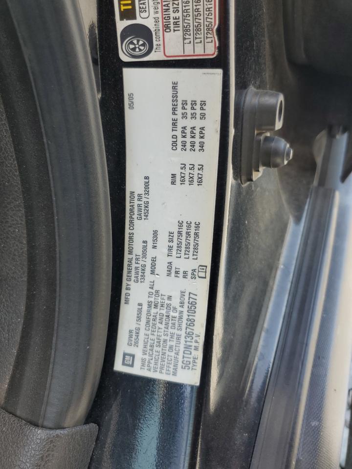 2006 Hummer H3 VIN: 5GTDN136768105677 Lot: 54533655