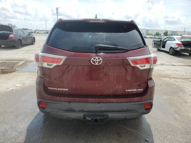  TOYOTA HIGHLANDER 2014 Бургунді