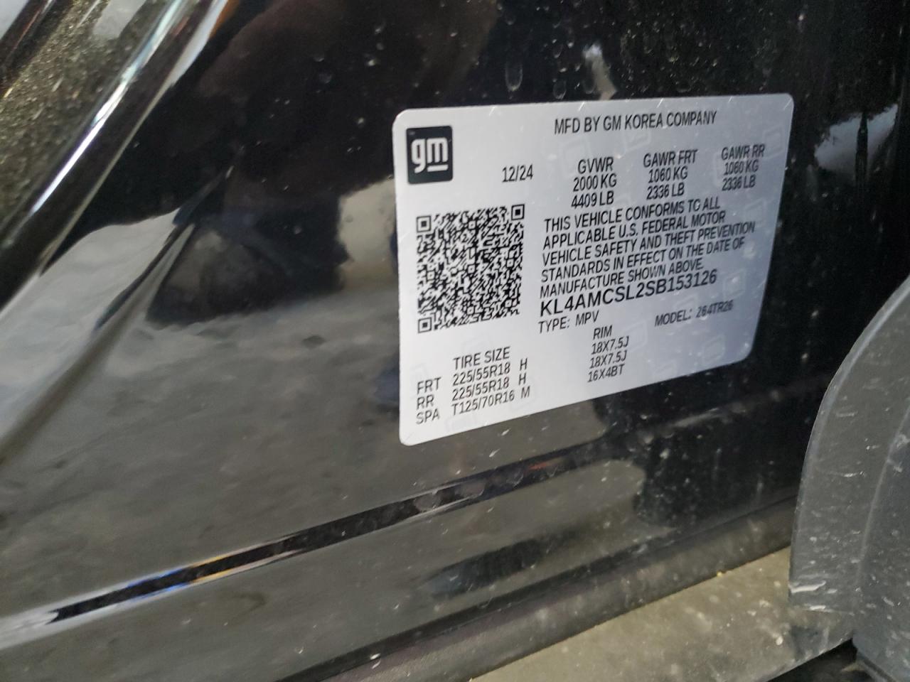 2025 Buick Encore Gx Preferred VIN: KL4AMCSL2SB153126 Lot: 54729845