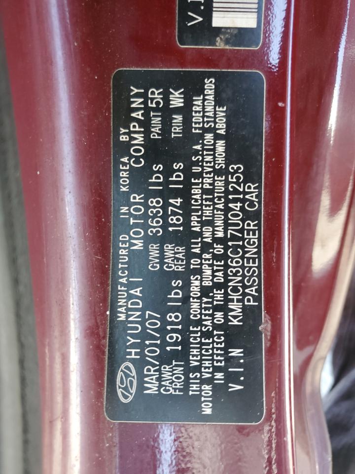 2007 Hyundai Accent Se VIN: KMHCN36C17U041253 Lot: 55353065