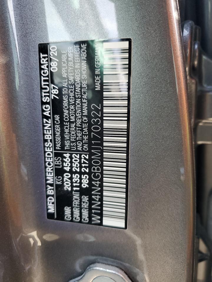 2021 Mercedes-Benz Gla 250 VIN: W1N4N4GB0MJ170322 Lot: 53385435