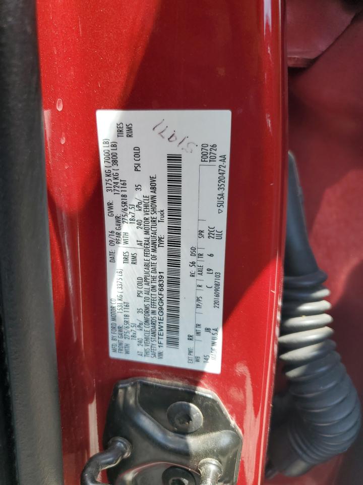 2016 Ford F150 Supercrew VIN: 1FTEW1EG9GKF68391 Lot: 53978315