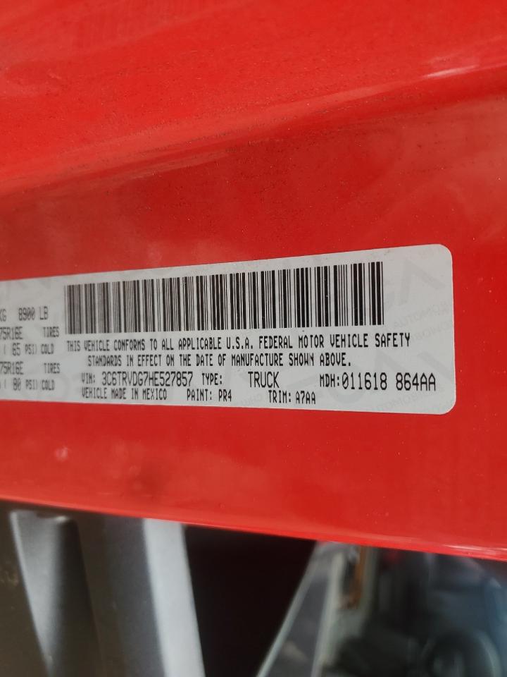 2017 Ram Promaster 2500 2500 High VIN: 3C6TRVDG7HE527857 Lot: 51674855