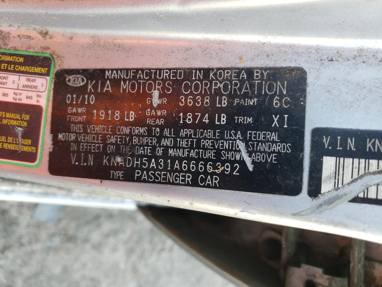 2012 Kia Rio Lx VIN: KNADH5A31A6666392 Lot: 61898075