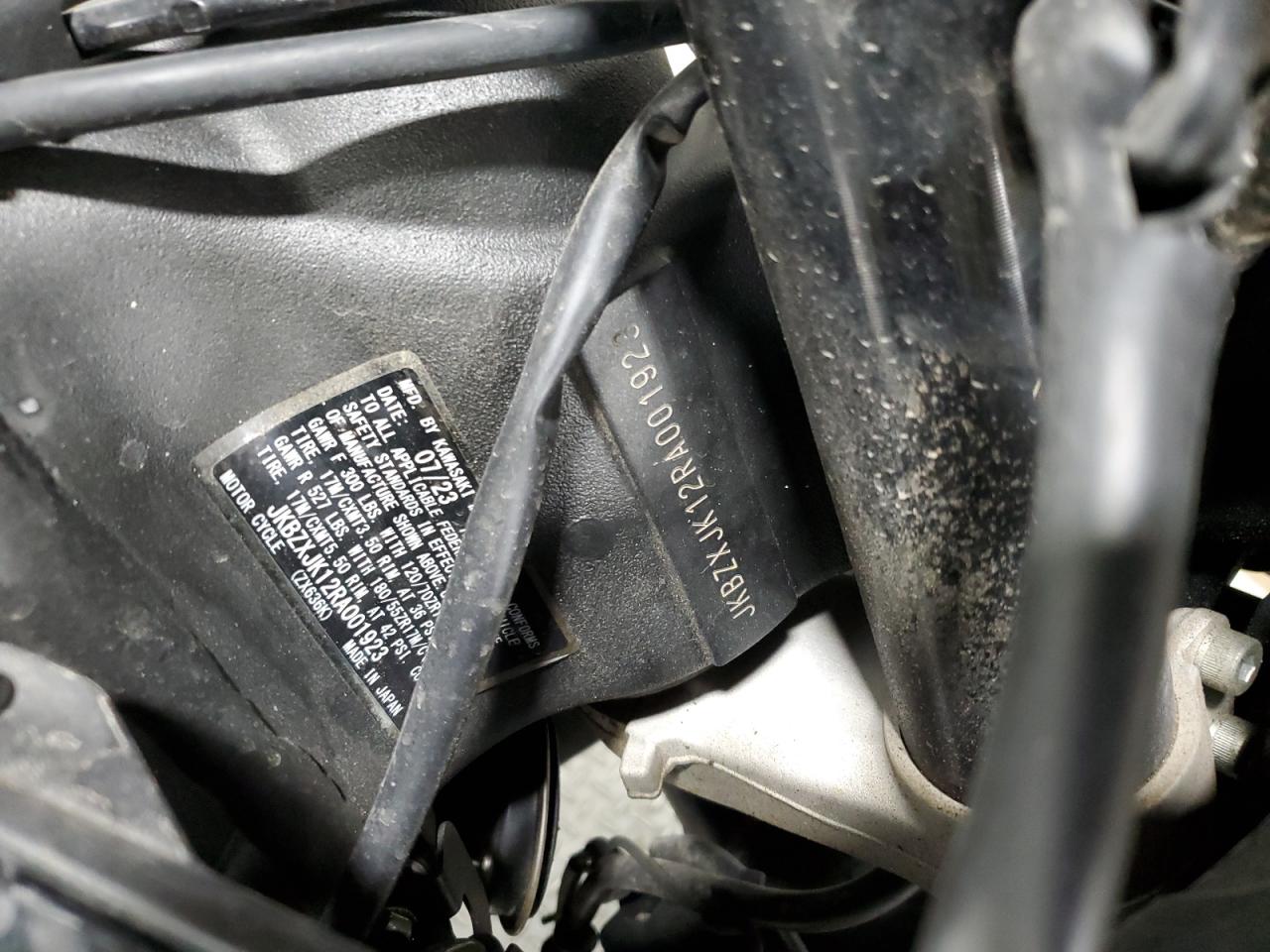2024 Kawasaki Zx636 K VIN: JKBZXJK12RA001923 Lot: 52808835