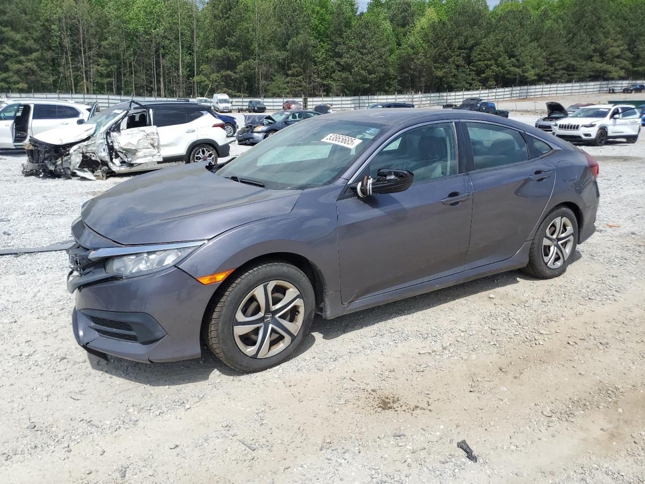 2017 Honda Civic Lx en Venta en Gainesville, GA - Front End