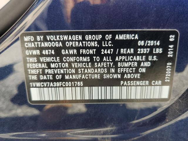 2015 VOLKSWAGEN PASSAT SEL