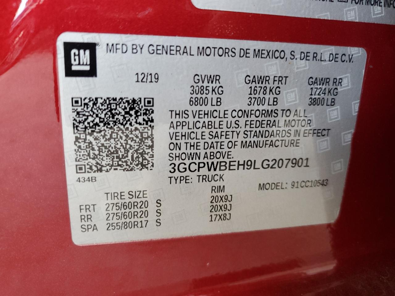 3gcpwbeh9lg207901 3GCPWBEH9LG207901 2020 Chevrolet Silverado C1500 Custom