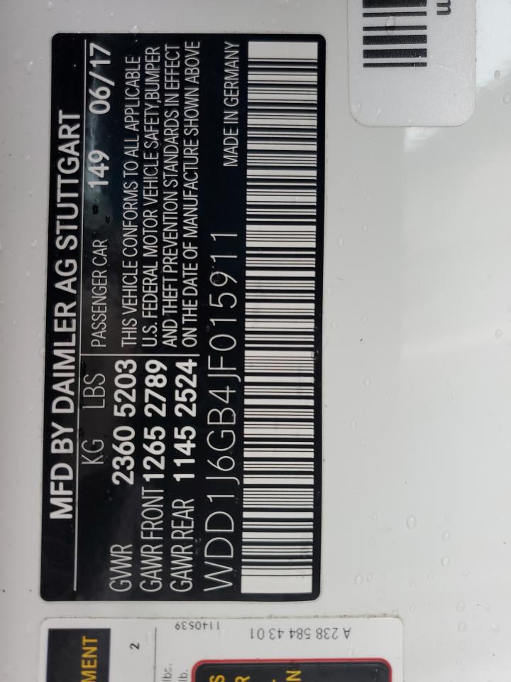 WDD1J6GB4JF015911 2018 Mercedes-Benz E 400 4Matic