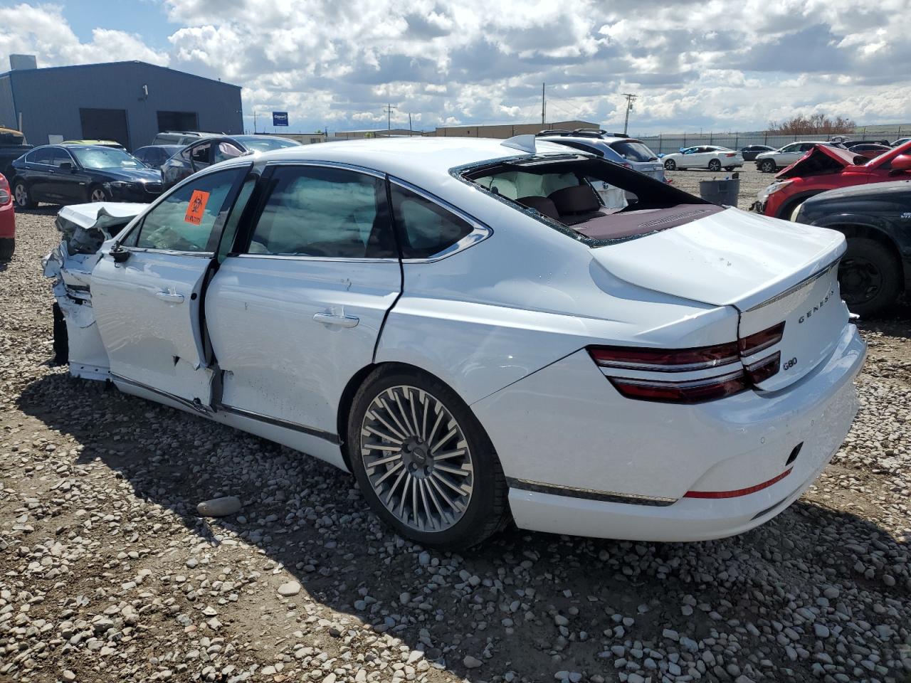 2024 Genesis G80 Advanced white null electric KMTGE4S11RU008080 photo #3