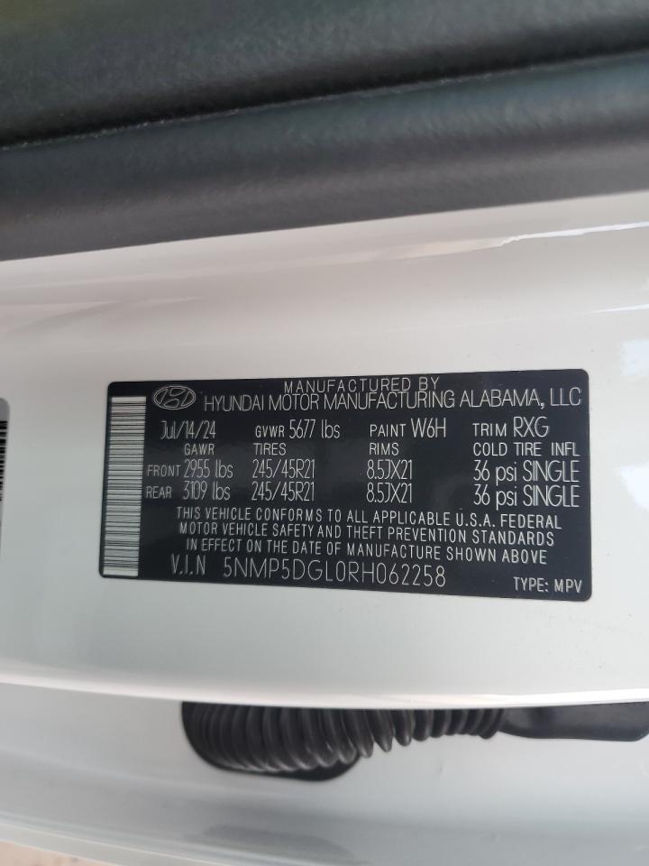 2024 Hyundai Santa Fe Calligraphy VIN: 5NMP5DGL0RH062258 Lot: 53568145