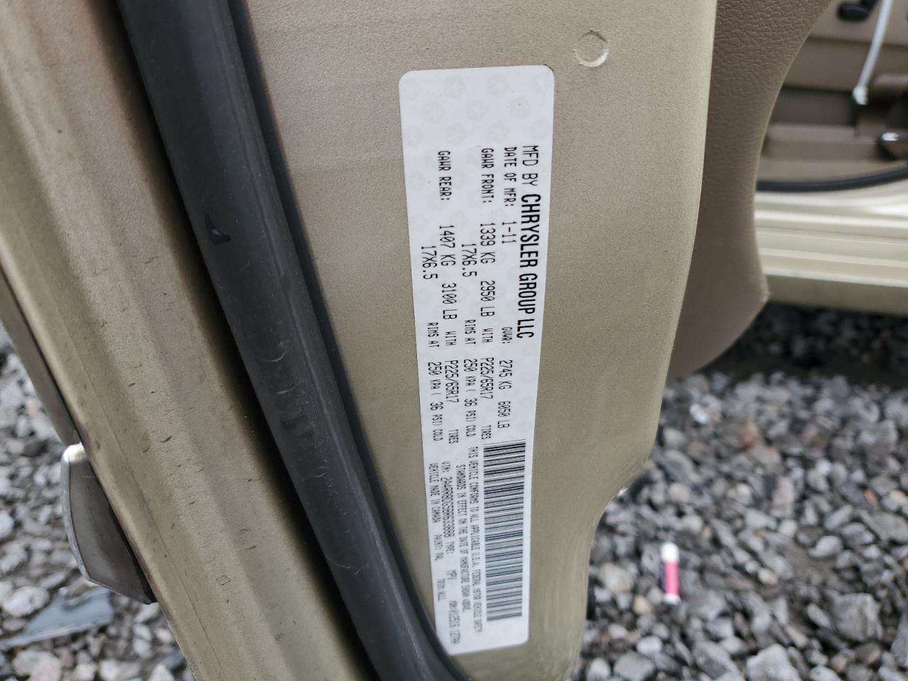 2011 Chrysler Town & Country Touring L VIN: 2A4RR8DG5BR633888 Lot: 51289215