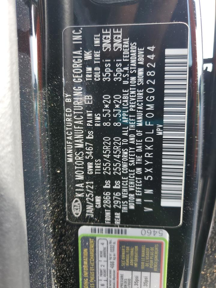 2021 Kia Sorento Sx VIN: 5XYRKDLF0MG028244 Lot: 52594115