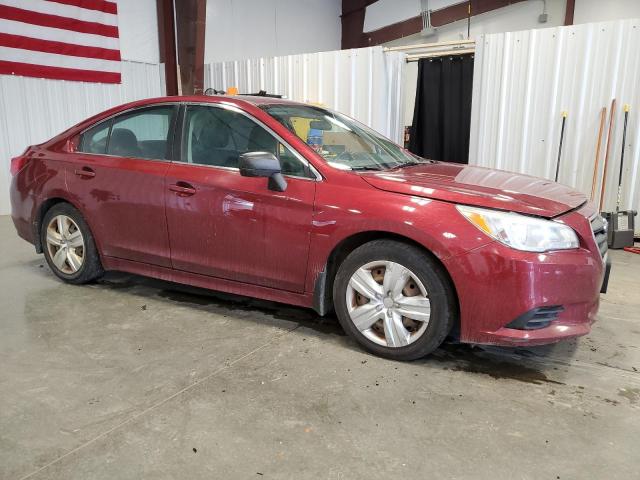 Sedans SUBARU LEGACY 2016 Czerwony