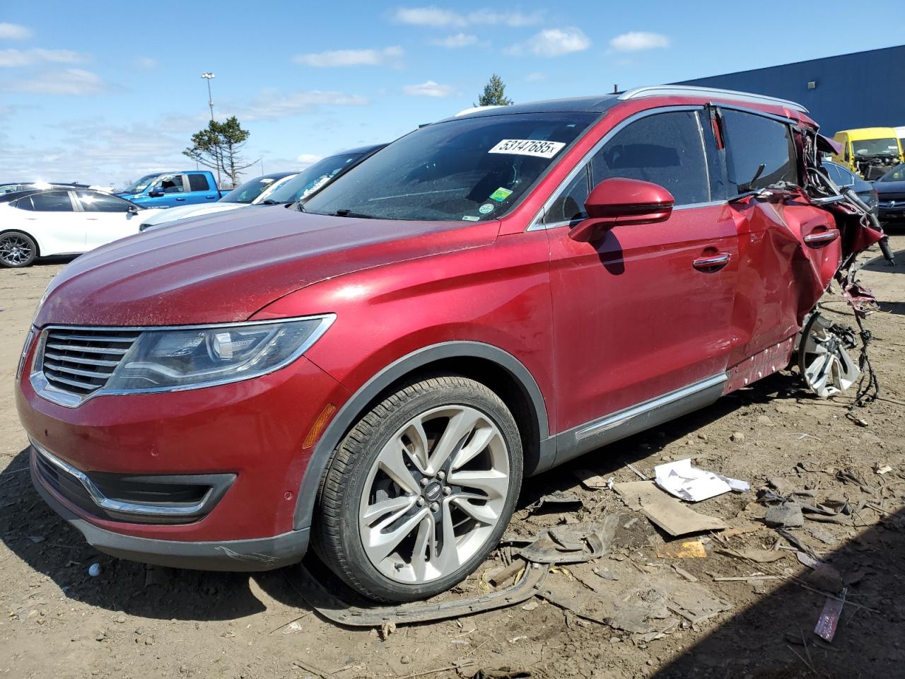 2017 Lincoln Mkx Reserve продається в Woodhaven, MI - Rear End