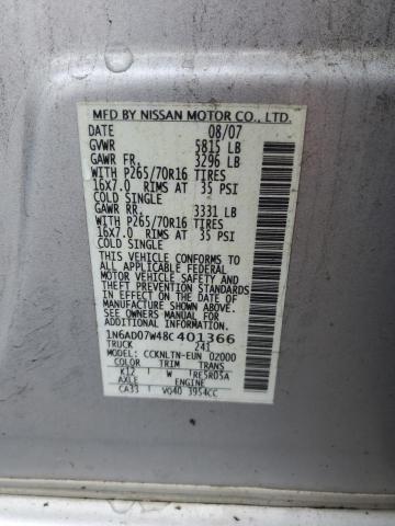 2008 NISSAN FRONTIER CREW CAB LE