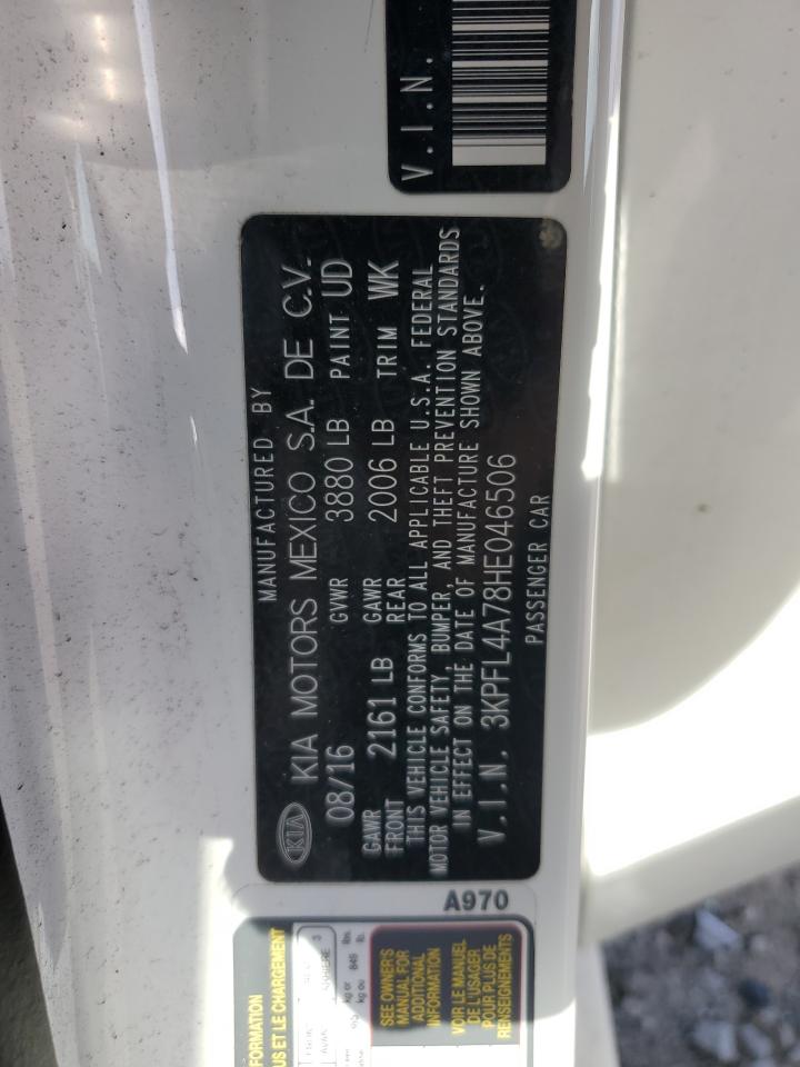 2017 Kia Forte Lx VIN: 3KPFL4A78HE046506 Lot: 55068985