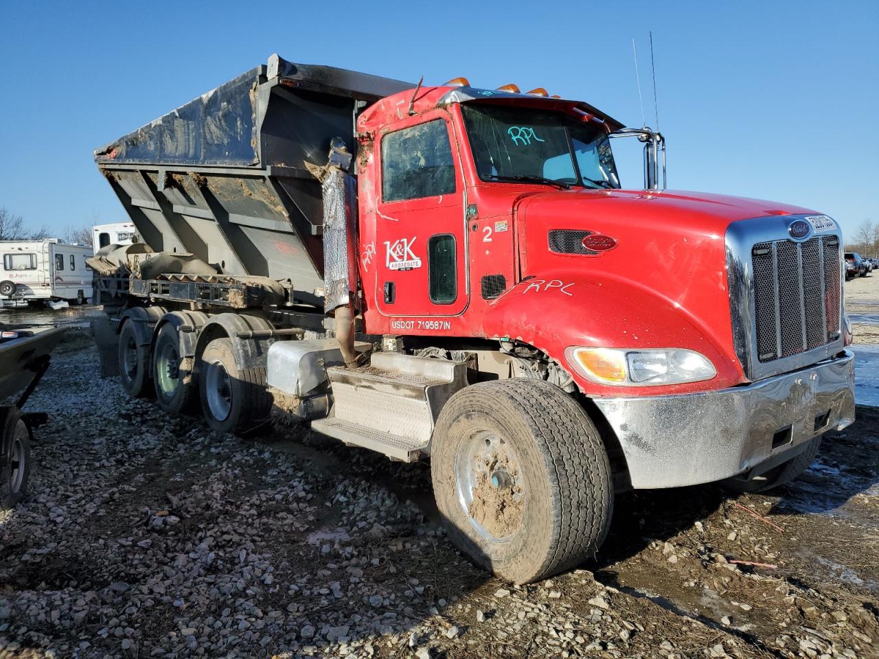 2019 Peterbilt 348 Rock Slinger Truck en Venta en Cicero, IN - Rollover