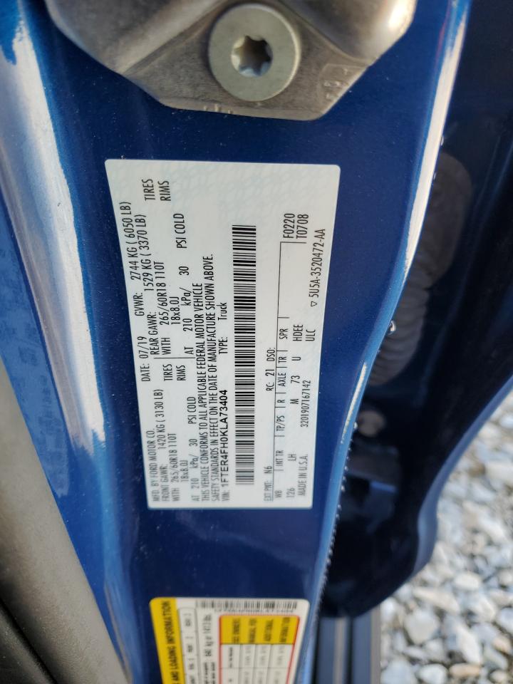 2019 Ford Ranger Xl VIN: 1FTER4FH0KLA73404 Lot: 52206145