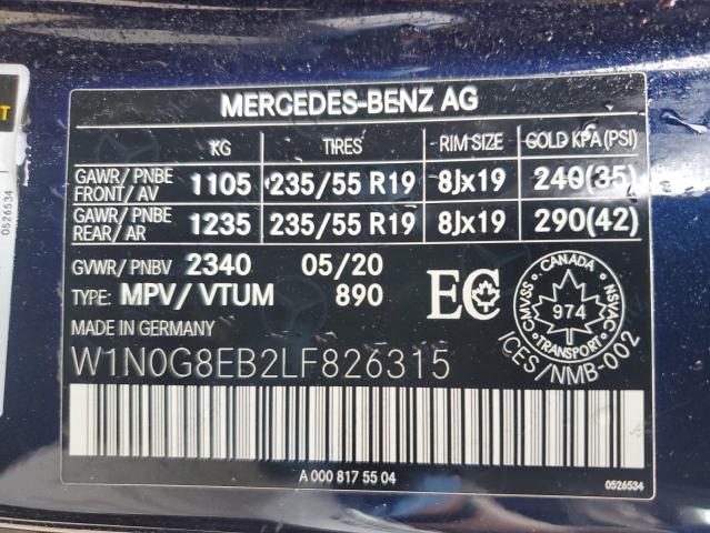 2020 MERCEDES-BENZ GLC 300 4MATIC