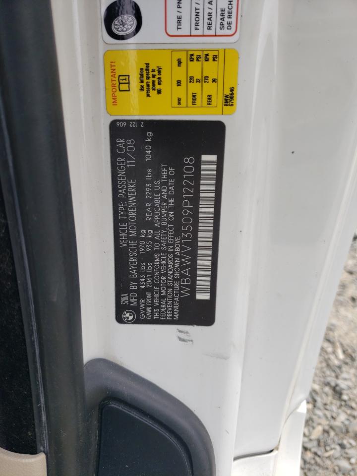 2009 BMW 328 I Sulev VIN: WBAWV13509P122108 Lot: 55055875