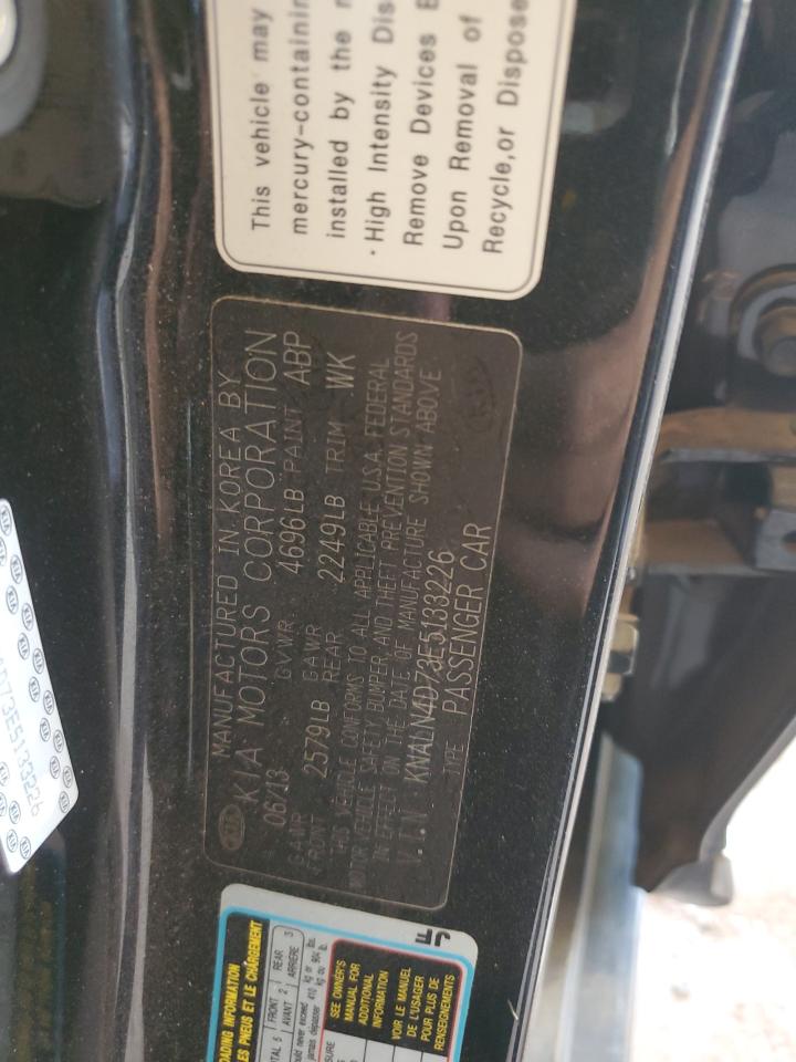 2014 Kia Cadenza Premium VIN: KNALN4D73E5133226 Lot: 53585025