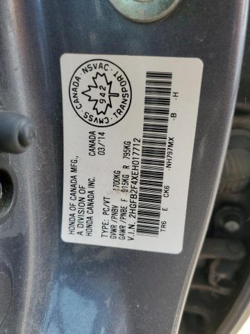 2014 HONDA CIVIC LX  