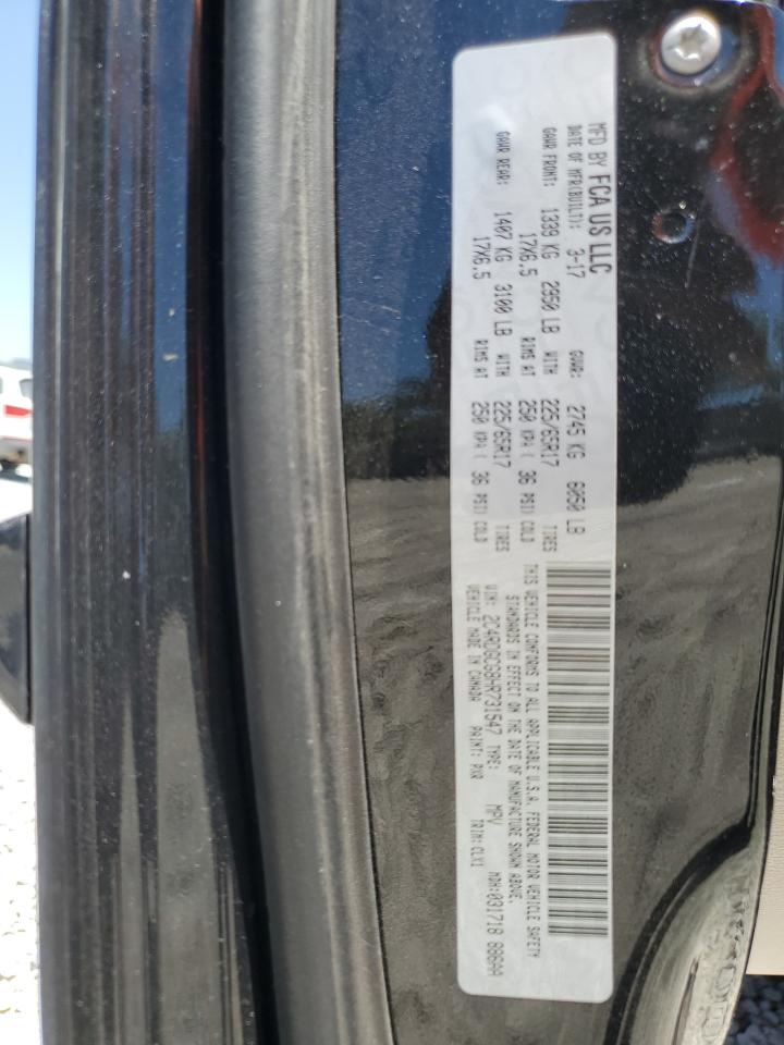 2017 Dodge Grand Caravan Sxt VIN: 2C4RDGCG8HR731547 Lot: 54594455