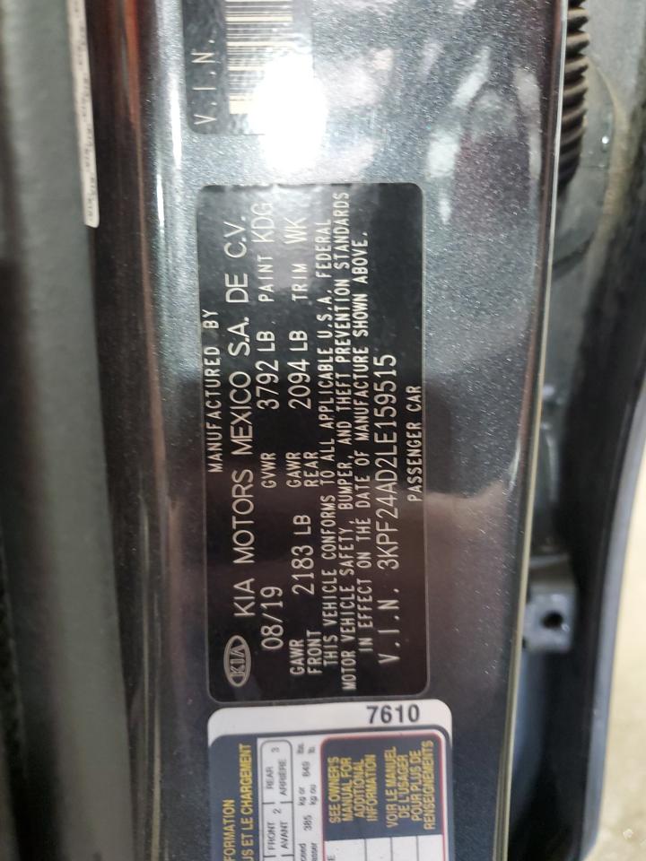 2020 Kia Forte Fe VIN: 3KPF24AD2LE159515 Lot: 53790495