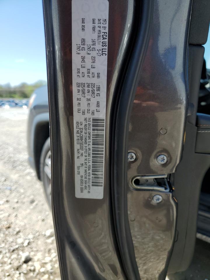 2017 Jeep Compass Latitude VIN: 3C4NJCBB8HT653337 Lot: 52297435