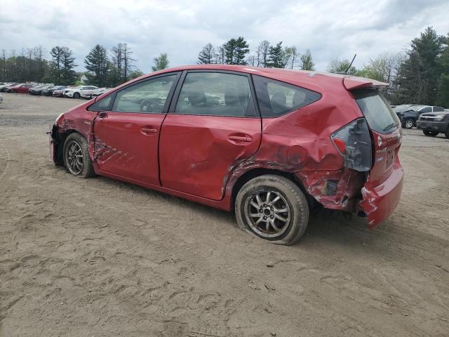  TOYOTA PRIUS 2012 Czerwony