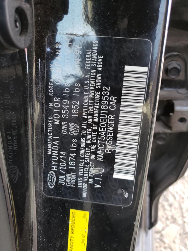 2014 Hyundai Accent Gls VIN: KMHCT5AE0EU189532 Lot: 54794985