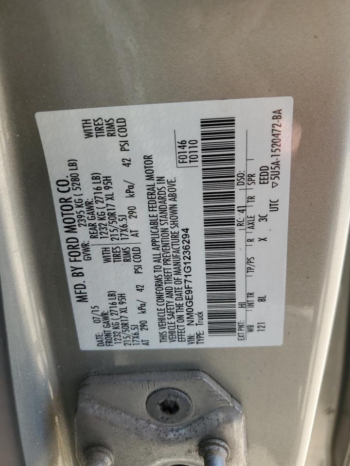 2016 Ford Transit Connect Xlt VIN: NM0GE9F71G1236294 Lot: 54689635