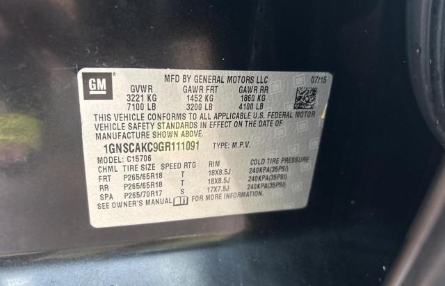 2016 CHEVROLET TAHOE C1500 LS
