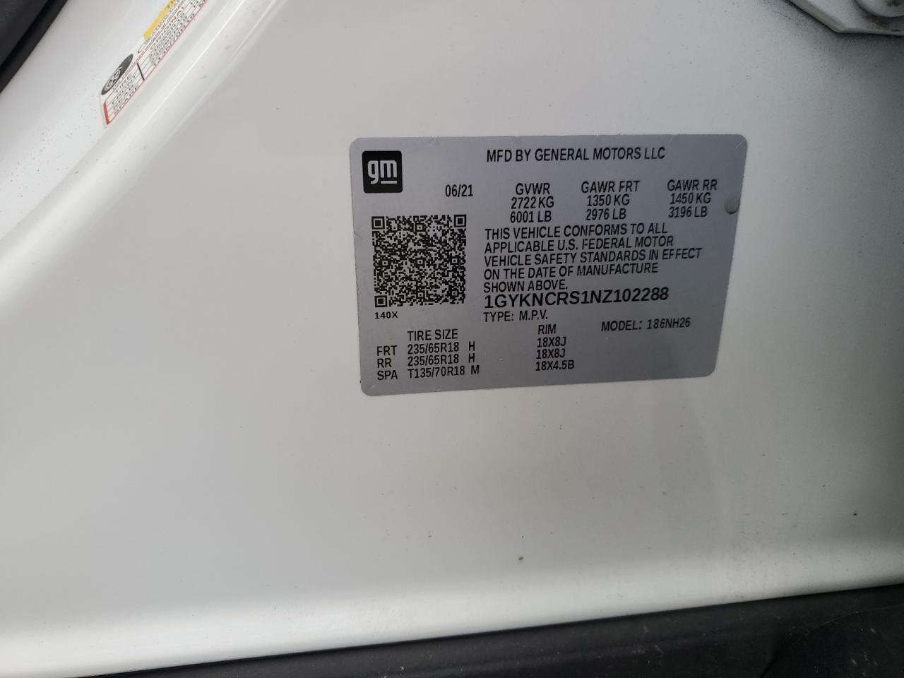 2022 Cadillac Xt5 Premium Luxury VIN: 1GYKNCRS1NZ102288 Lot: 53630155