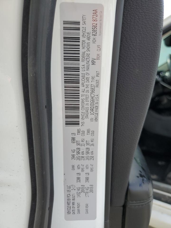 2017 Dodge Durango Gt VIN: 1C4RDJDG6HC796837 Lot: 54410215