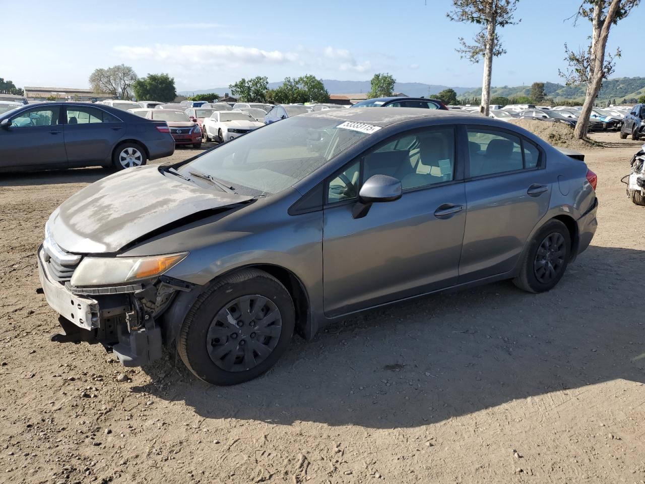 2012 Honda Civic Lx na sprzedaż w San Martin, CA - Front End