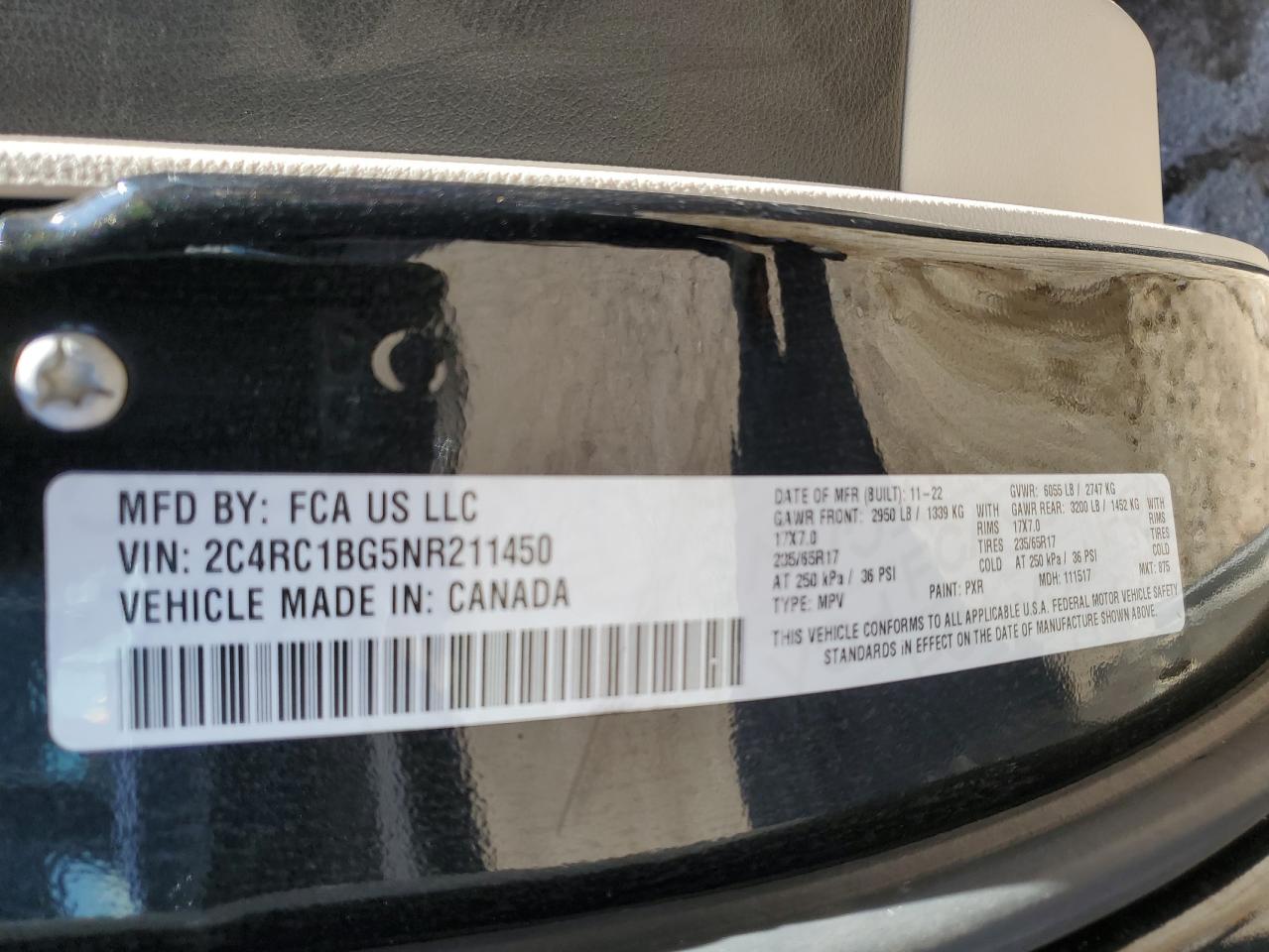 2022 Chrysler Pacifica Touring L VIN: 2C4RC1BG5NR211450 Lot: 54760785