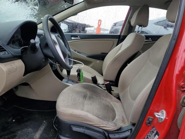  HYUNDAI ACCENT 2016 Красный
