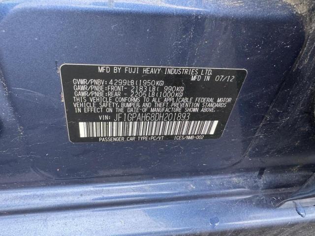 2013 SUBARU IMPREZA LIMITED