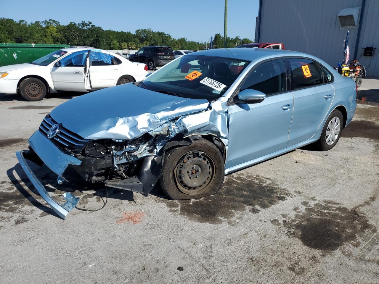2012 Volkswagen Passat S de vânzare în Apopka, FL - Front End