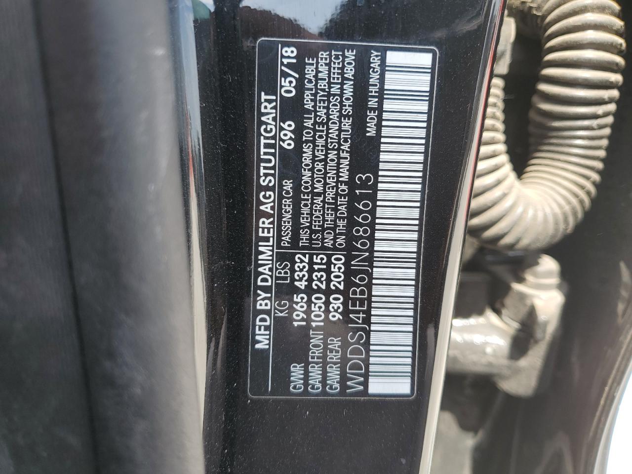 2018 Mercedes-Benz Cla 250 VIN: WDDSJ4EB6JN686613 Lot: 53536225