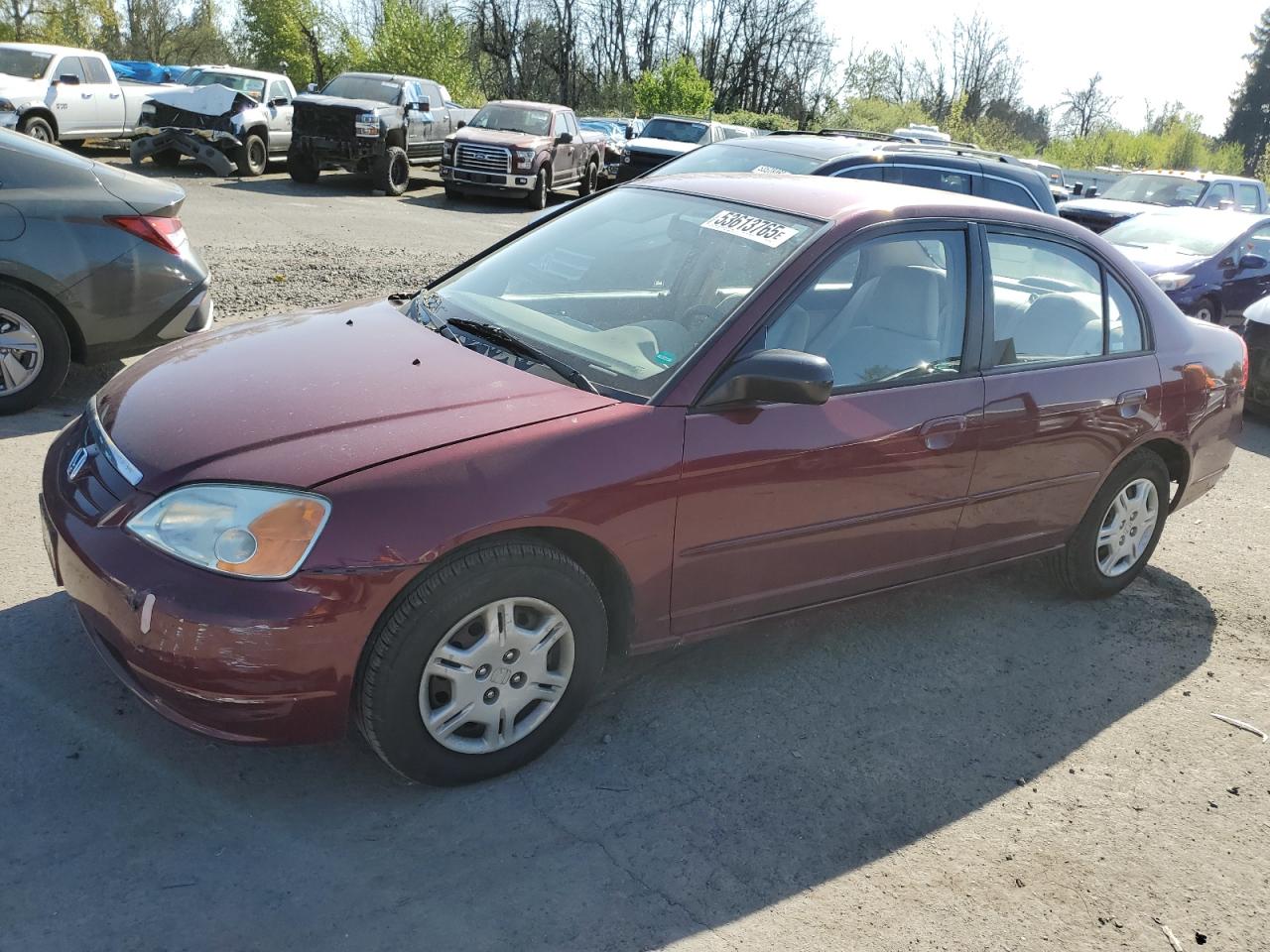 2002 Honda Civic Lx na sprzedaż w Portland, OR - Minor Dent/Scratches