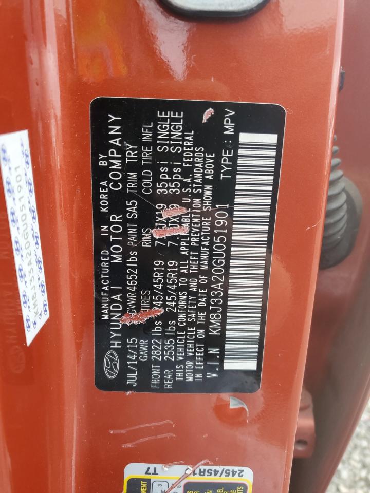 km8j33a20gu051901 KM8J33A20GU051901 2016 Hyundai Tucson Limited