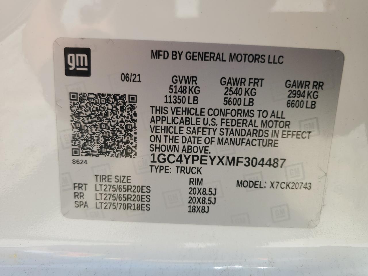 2021 Chevrolet Silverado K2500 Heavy Duty Ltz VIN: 1GC4YPEYXMF304487 Lot: 55213525
